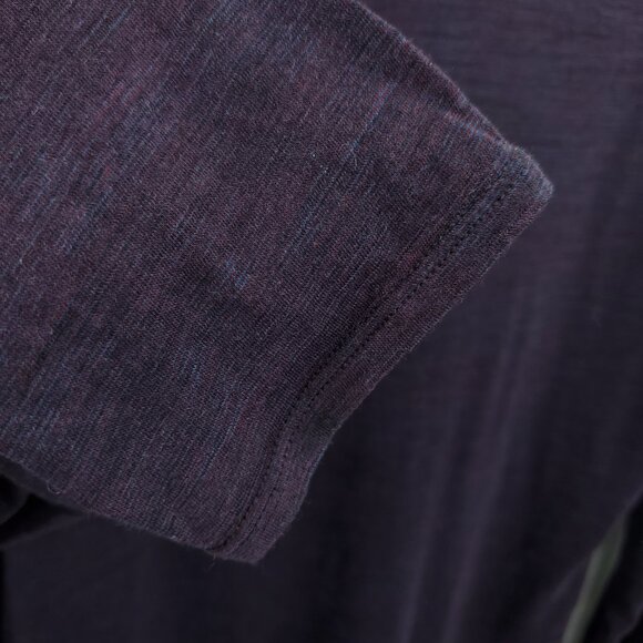 Seg'ments 100% Merino Wool Crew Neck Long Sleeve Base Layer Top L Purple - Picture 12 of 14